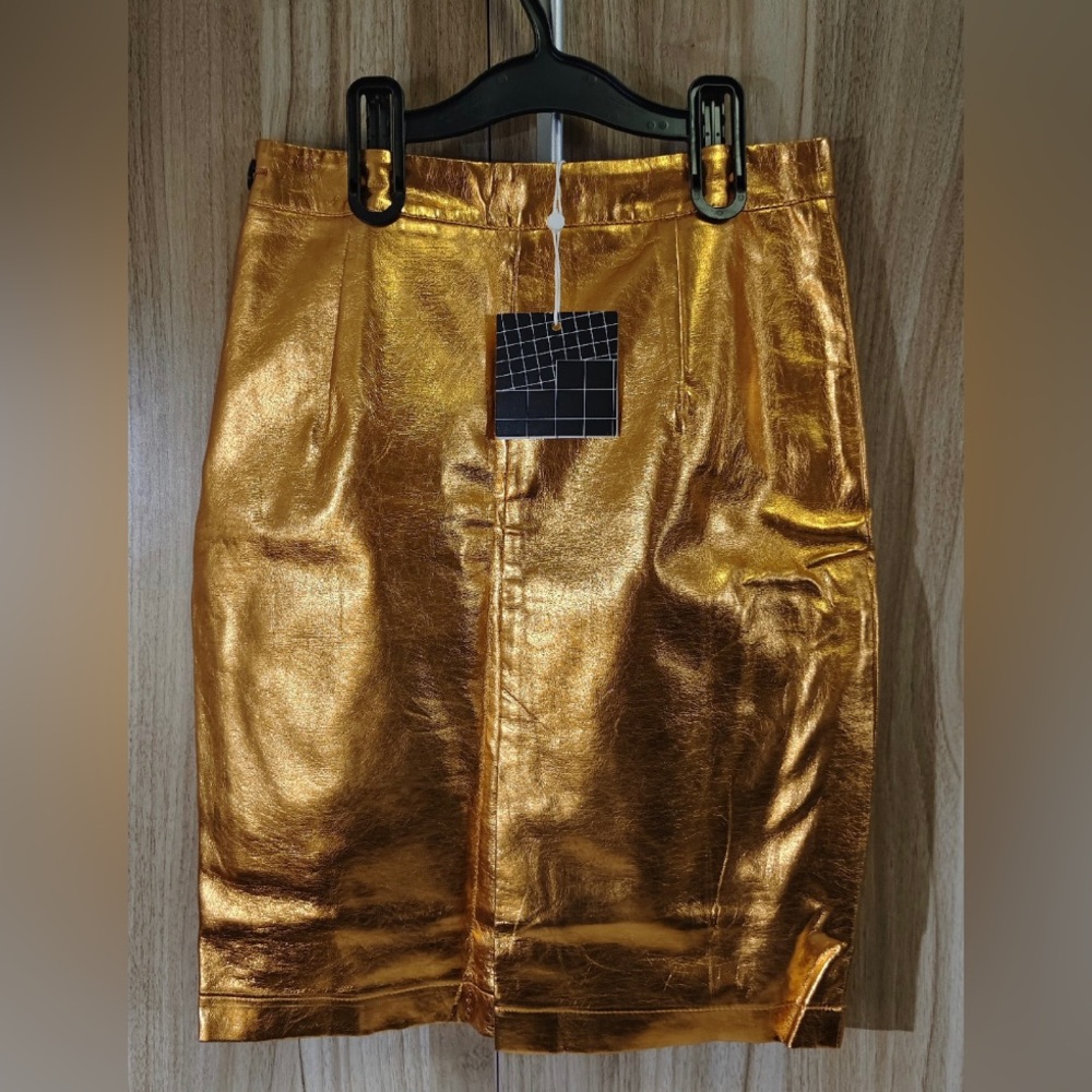 Superr metallic gold rock star dress 38